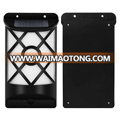 solar sensor wall light waterproof IP65 dancing flame flickering 66LED solar wall light for garden