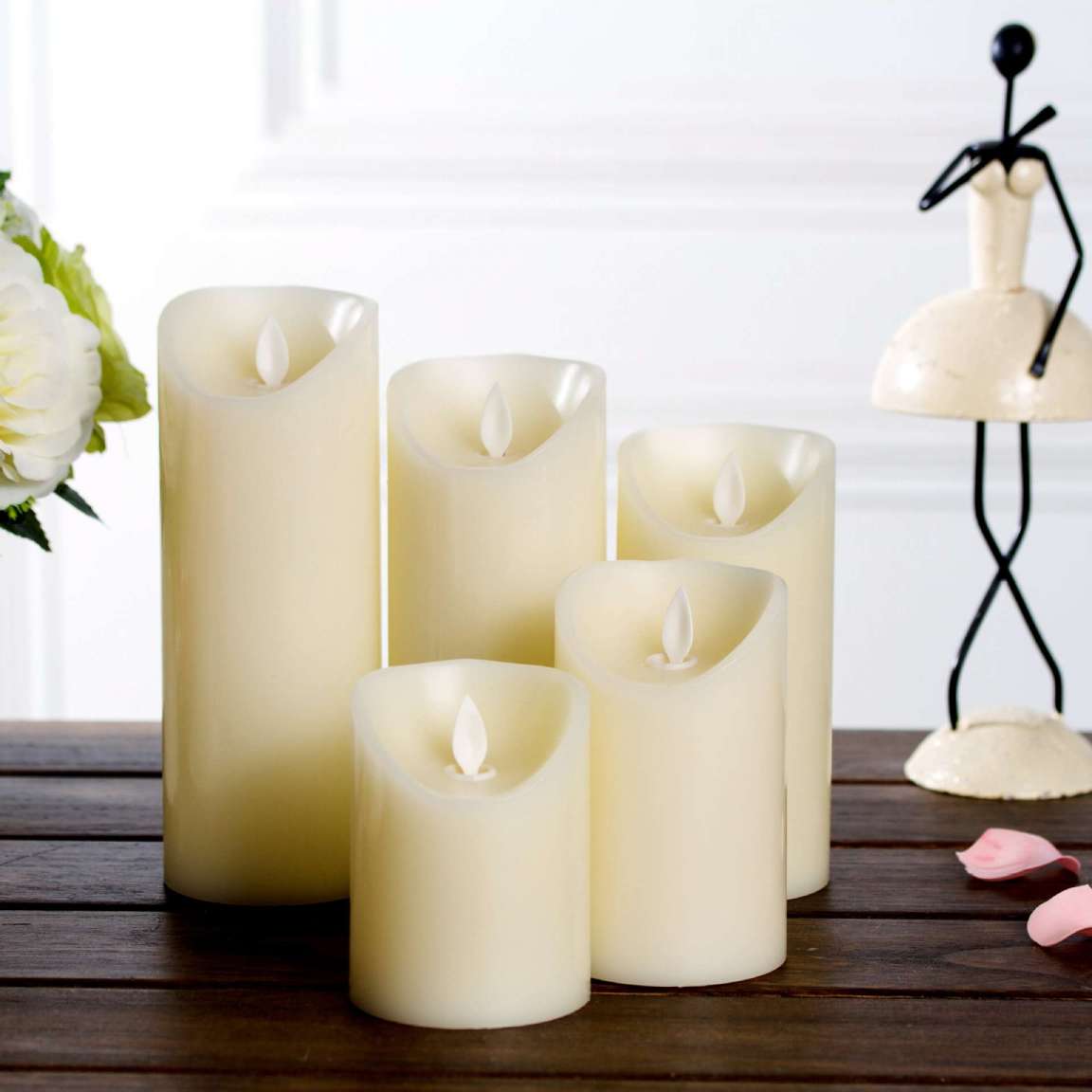 Battery Operated Flameless Wax LED Candle with Remote Contral/LED Candle Light